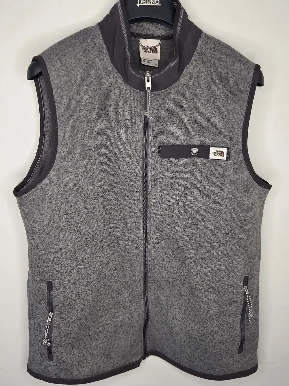 The North Face Gordon Lyons Full Zip Fleece Vest Mens Medium (M) Gray Heather